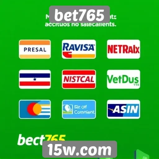 Exploração de métodos de pagamento aceitos no site bet765